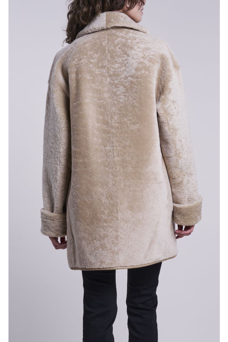 Genuine Shearling Coat, Alternate, color, Beige