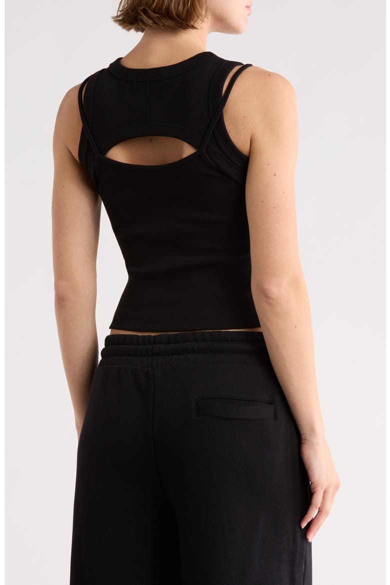 Cutout Tank, Alternate, color, BLACK NIGHT