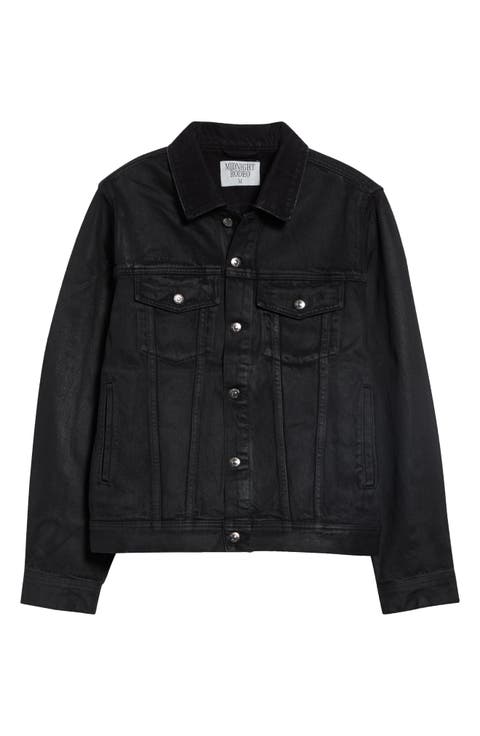 Waxed Cotton Denim Trucker Jacket
