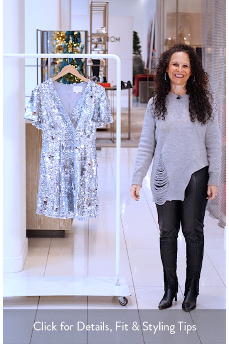 Luna Sequin Puff Sleeve Cocktail Minidress video