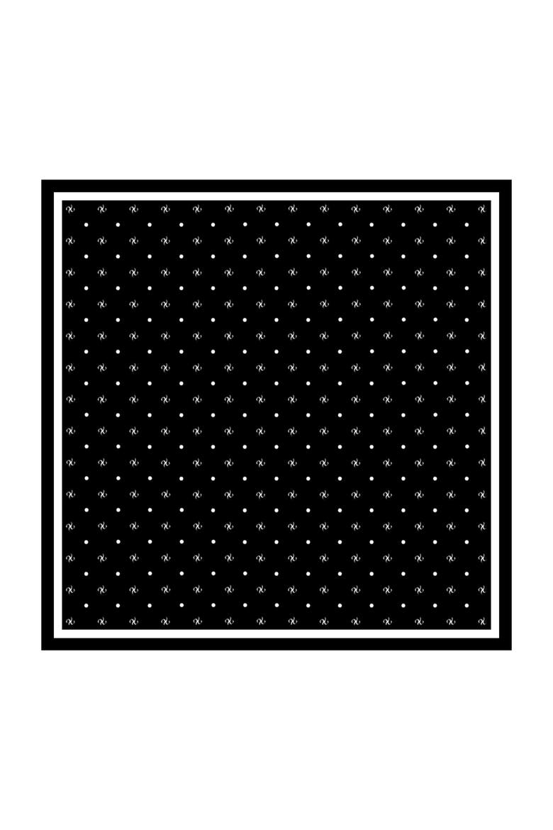Pure Silk Impression Square Scarf, Alternate, color, BLACK
