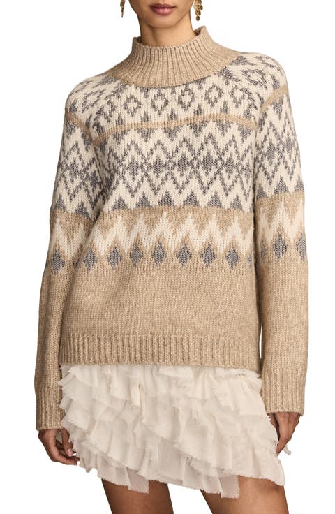 Fair Isle Mock Neck Sweater