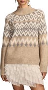 Lucky Brand Fair Isle Mock Neck Sweater