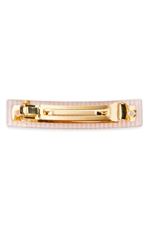 France Luxe Rectangular Barrette In Gray