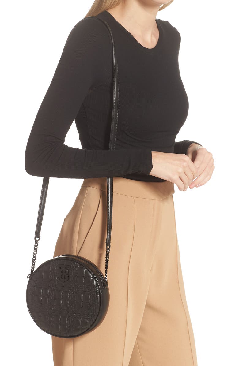 Burberry New Louise Quilted Lambskin Leather Bag, Alternate, color,