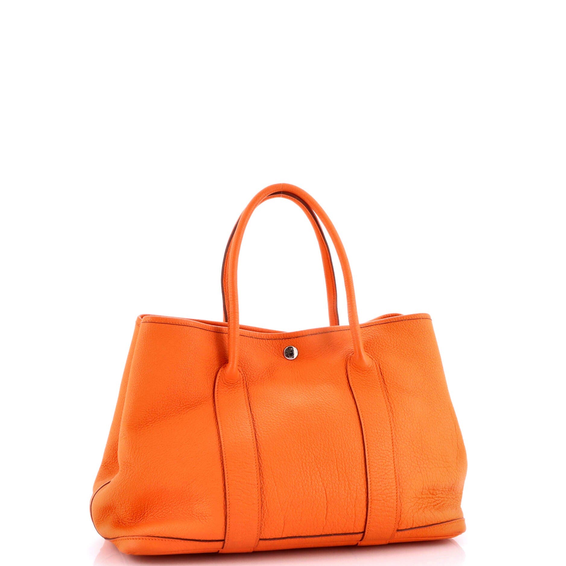 Pre-Owned Hermes Garden Party Tote Leather 36, Alternate, color, Orange H