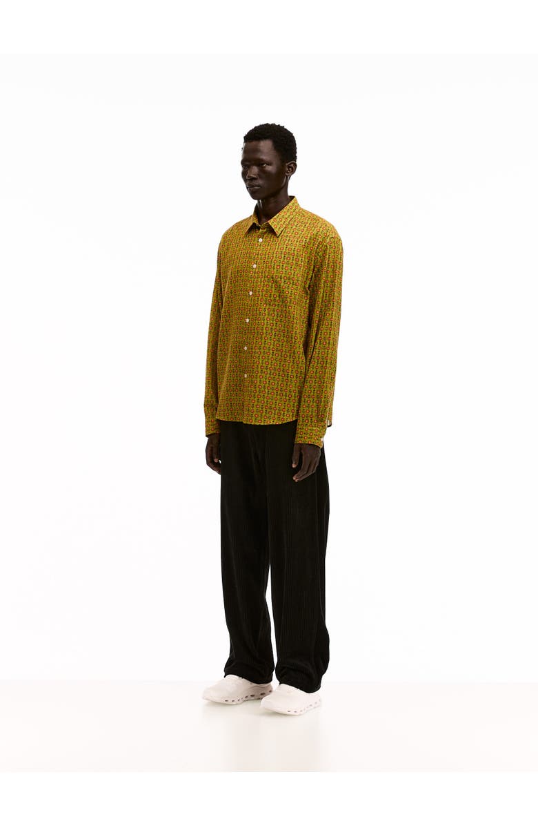 vowels Floral Dobby Shirt, Alternate, color, Green