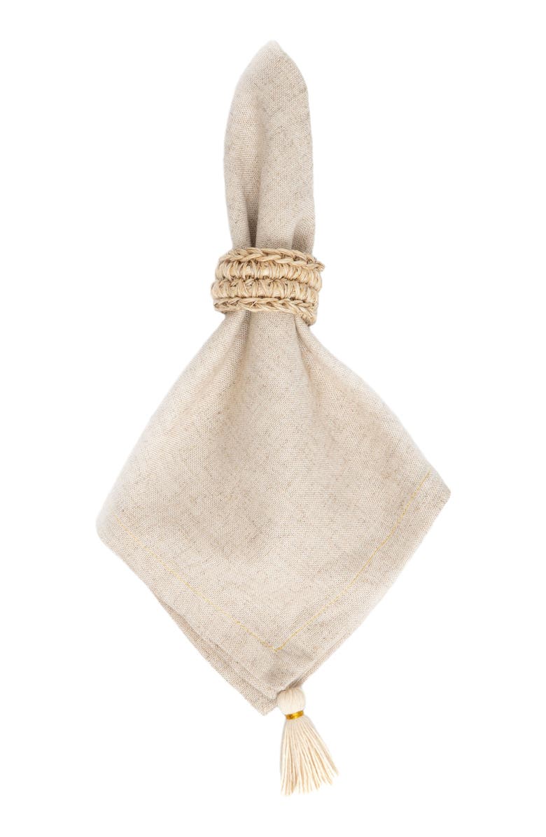 Tallo de Olivo Fique Spiral Napkin Rings Set of 4, Alternate, color, Natural