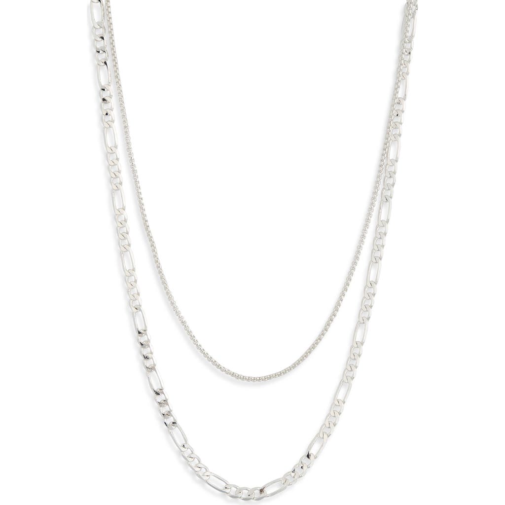 Nordstrom Rack Set Of 2 Demi-fine Box & Figaro Chain Necklaces