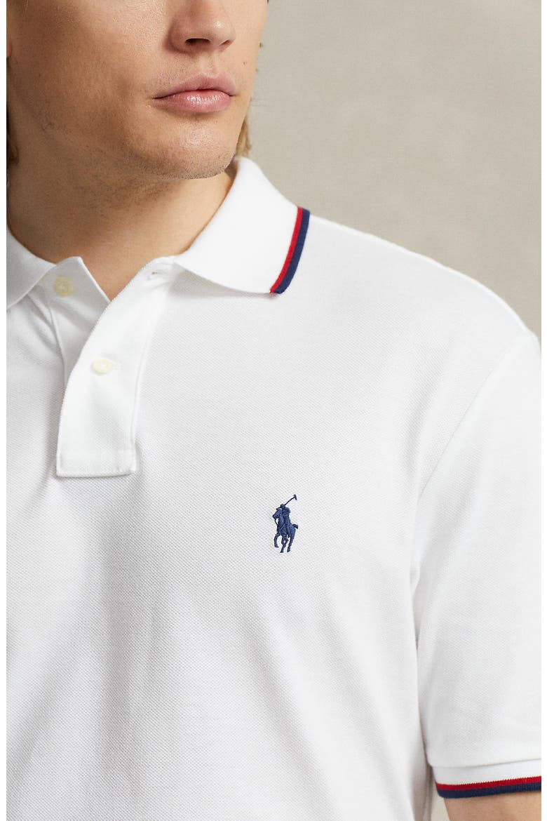 Solid Cotton Polo Shirt, Alternate, color, WHITE