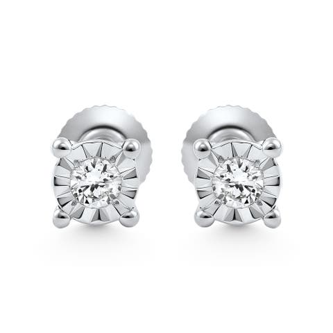 Screw Back Diamond Studs Lab Grown