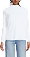 Lands' End Drapey Rib Skimming Long Sleeve Mock Neck