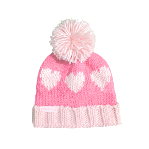 Hearts Bobble Hat (Baby)