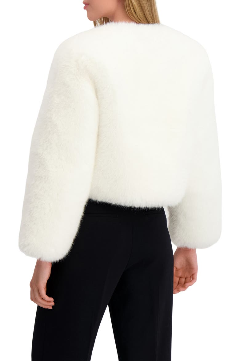 Fur-Free Fox (Faux Fur) Bolero, Alternate, color, WHITE