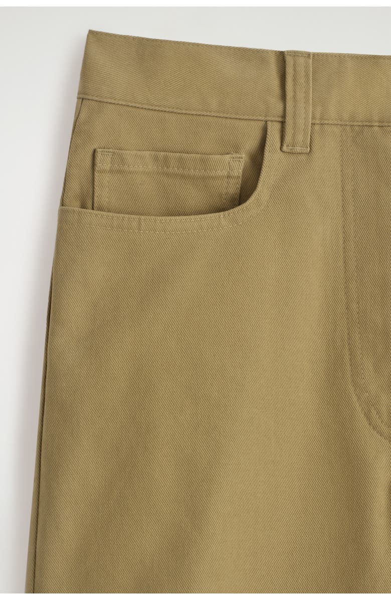 COS Cotton Cropped Wide-Leg Trousers, Alternate, color, Camel