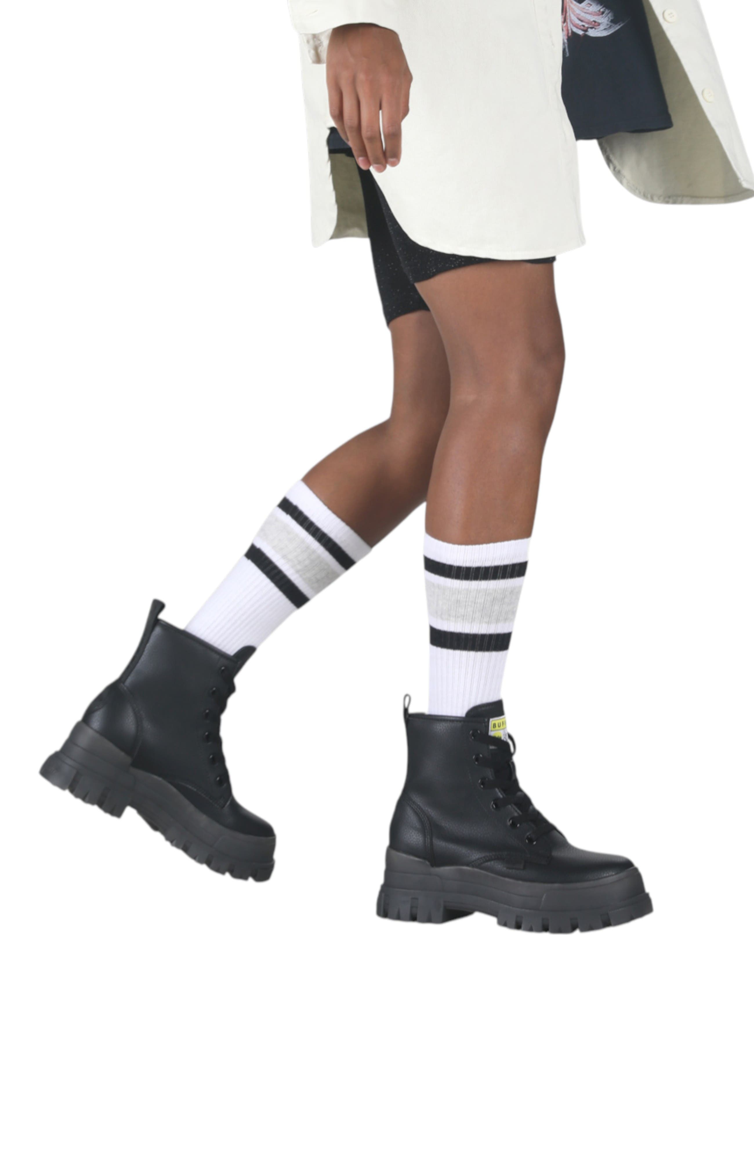 Buffalo Boots Aspha Rld Flat Bootie, Alternate, color, Black