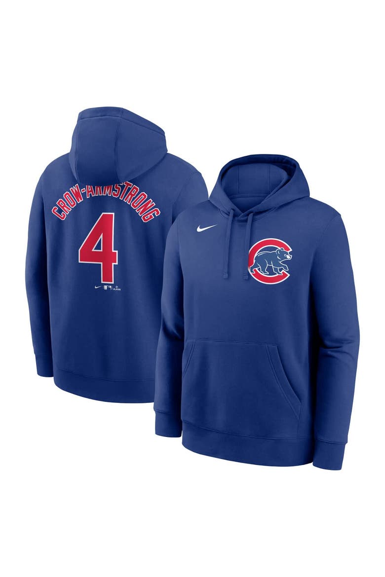 Men's Nike Pete Crow-Armstrong Royal Chicago Cubs Player Name & Number Club Fleece Pullover Hoodie, Main, color, Royal