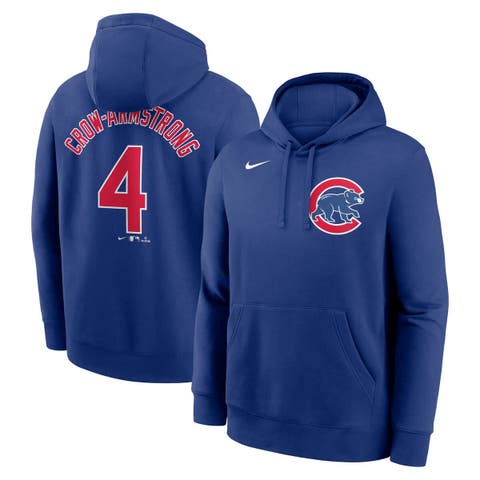 Men's Nike Pete Crow-Armstrong Royal Chicago Cubs Player Name & Number Club Fleece Pullover Hoodie