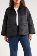 Eileen Fisher Corduroy Collar Quilted Jacket