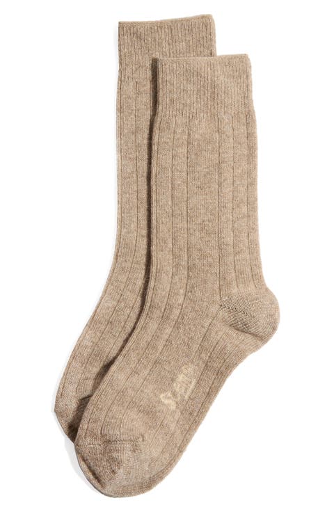 Luxe Merino Wool & Cashmere Blend Crew Socks
