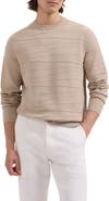 Bugatchi Textured Cotton & Silk Crewneck Sweater