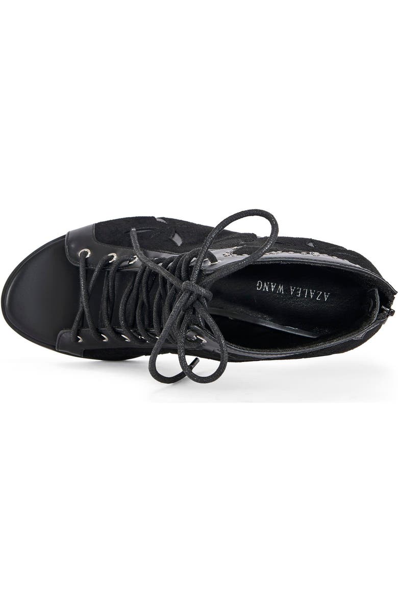 AZALEA WANG Mirona Block Bootie, Alternate, color, Black