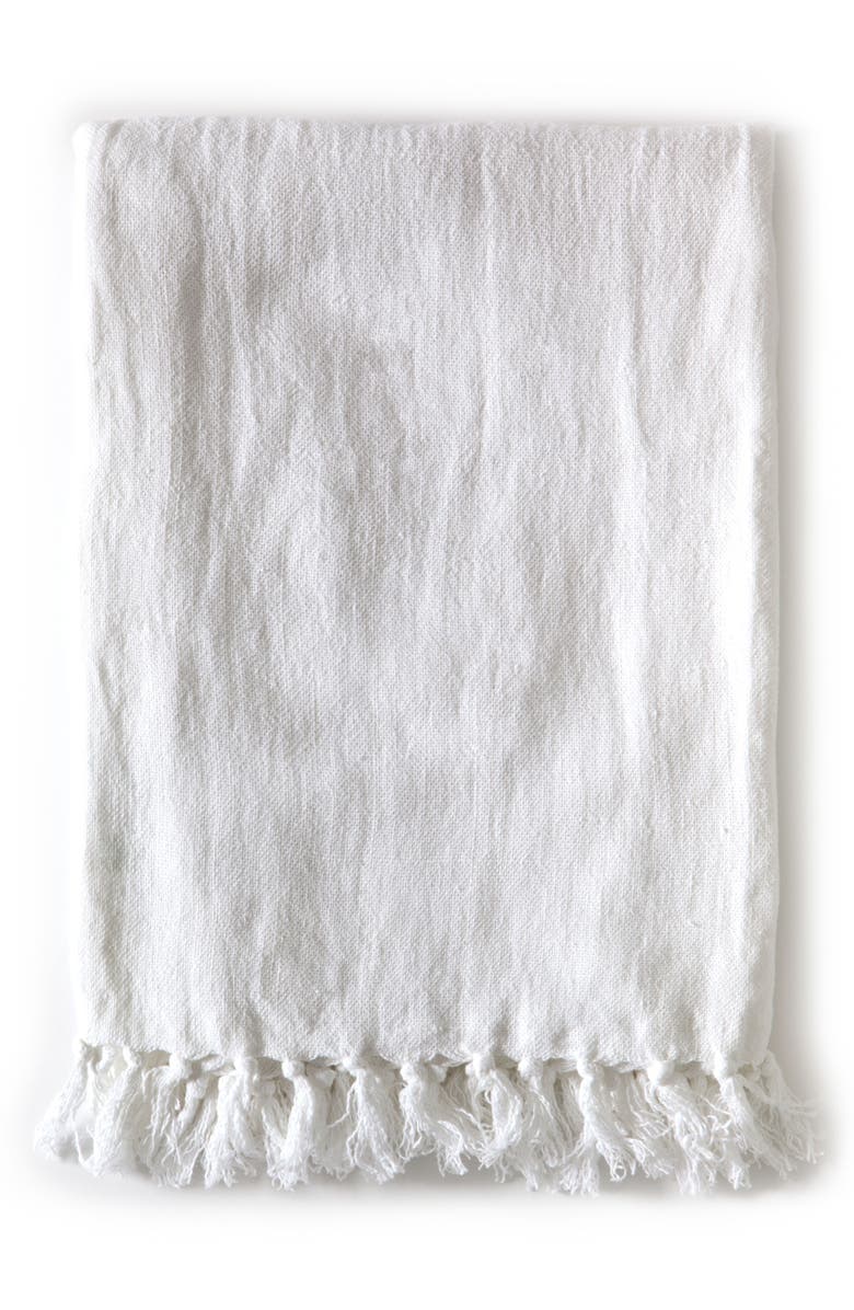Pom Pom at Home Montauk Throw Blanket, Main, color, White