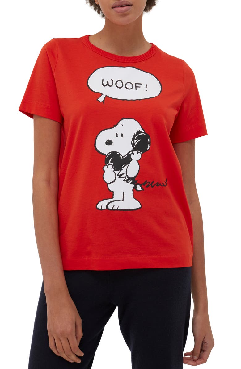 Chinti & Parker x Peanuts<sup>®</sup> Snoopy Woof Graphic Tee, Main, color, 