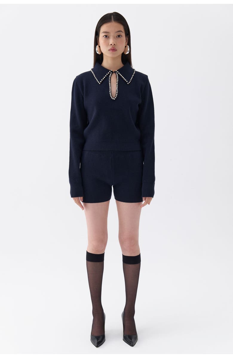 Nocturne Shirt Collar Knit Sweater, Alternate, color, 