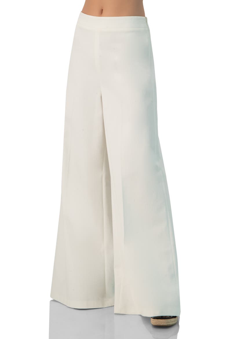 Wide-Leg Culotte Pants, Main, color, White