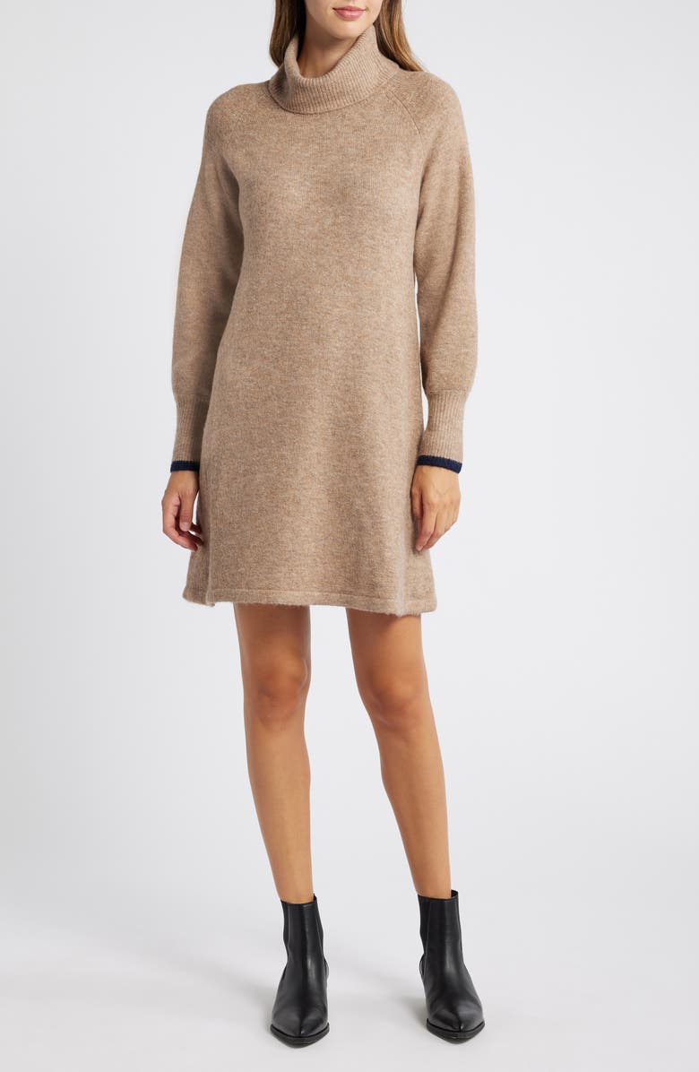 Hatley Turtleneck Sweater Dress, Main, color, 
