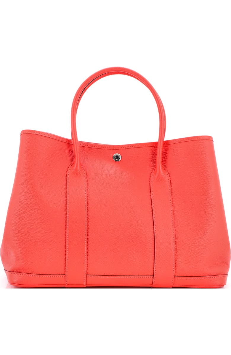 Pre-Owned Hermes Garden Party Tote Leather 36, Main, color, Rouge Pivoine