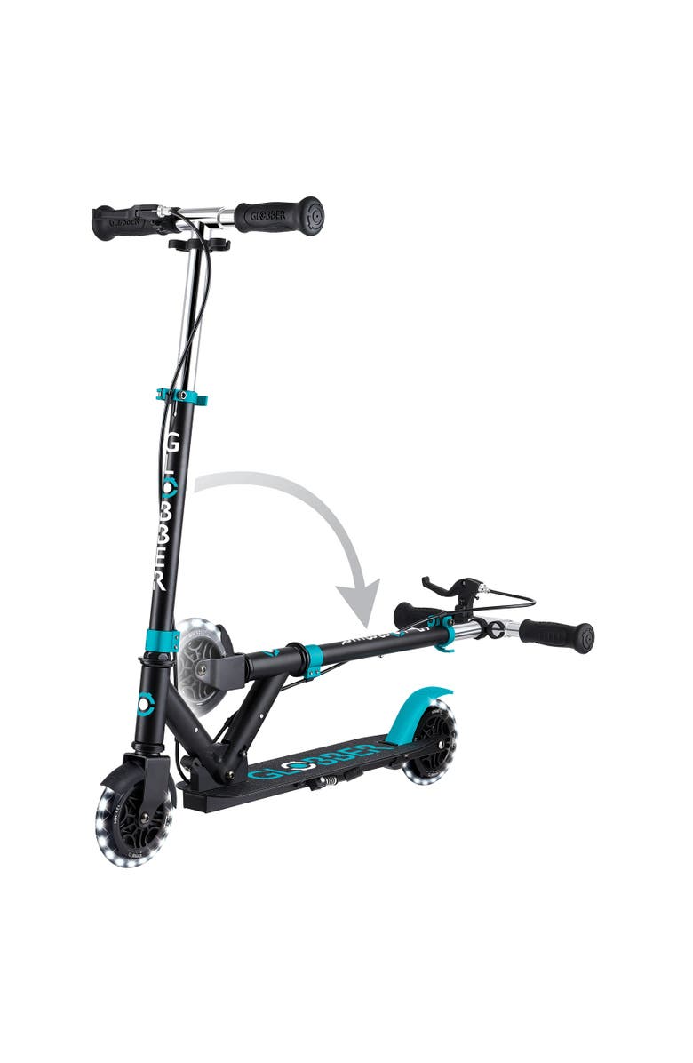 Globber Flow Junior Light Scooter, Alternate, color, Black/Teal