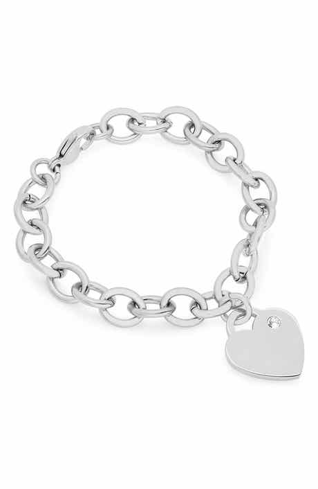 Heart Charm Rolo Chain Bracelet