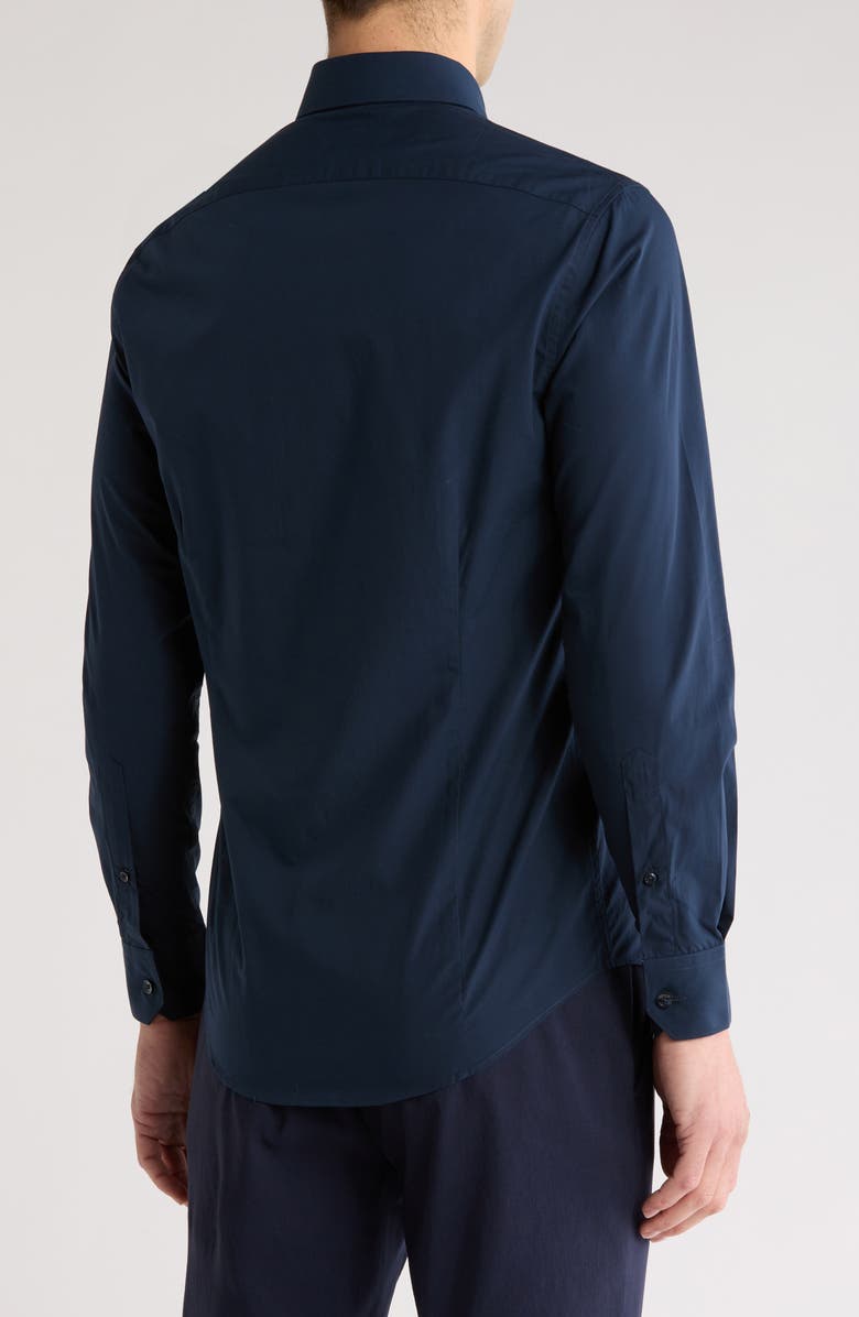 Cavalli Class Slim Fit Stretch Cotton Dress Shirt, Alternate, color, Navy
