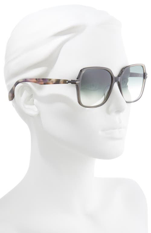 Rag & Bone 55mm Gradient Square Sunglasses In Green