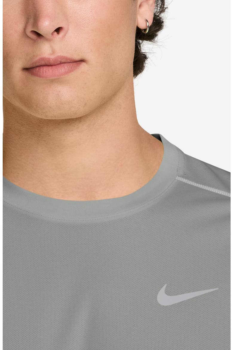 Miler Dri-FIT UV Short Sleeve Running Top, Alternate, color, GREY FOG/ PARTICLE GREY