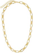 Sterling Forever Embry Mixed Link Chain Necklace