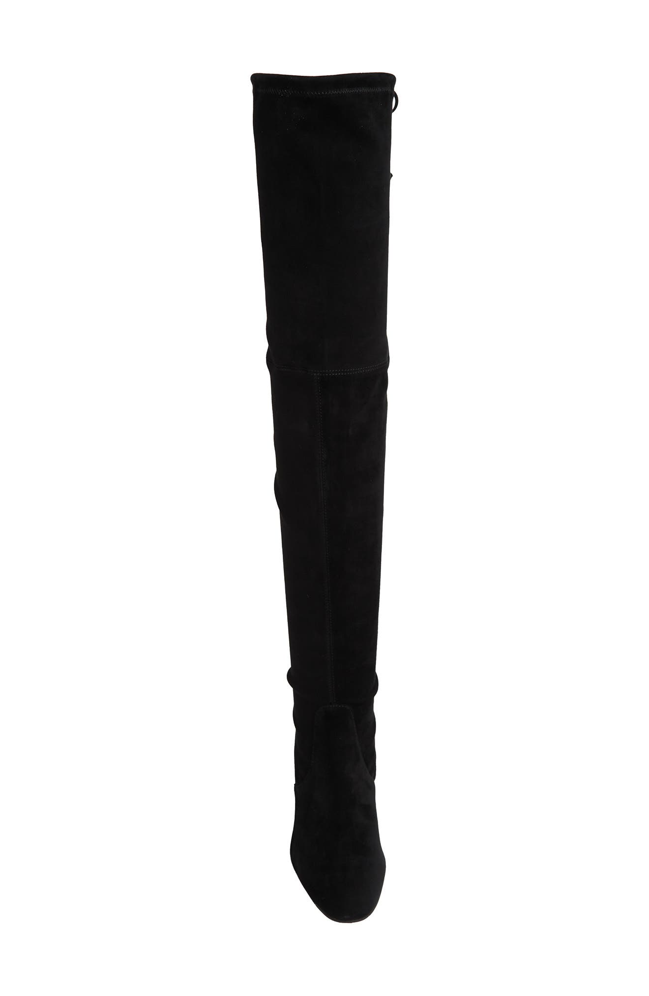 Stuart Weitzman Genna Suede Over-the-Knee Boot, Alternate, color, Black