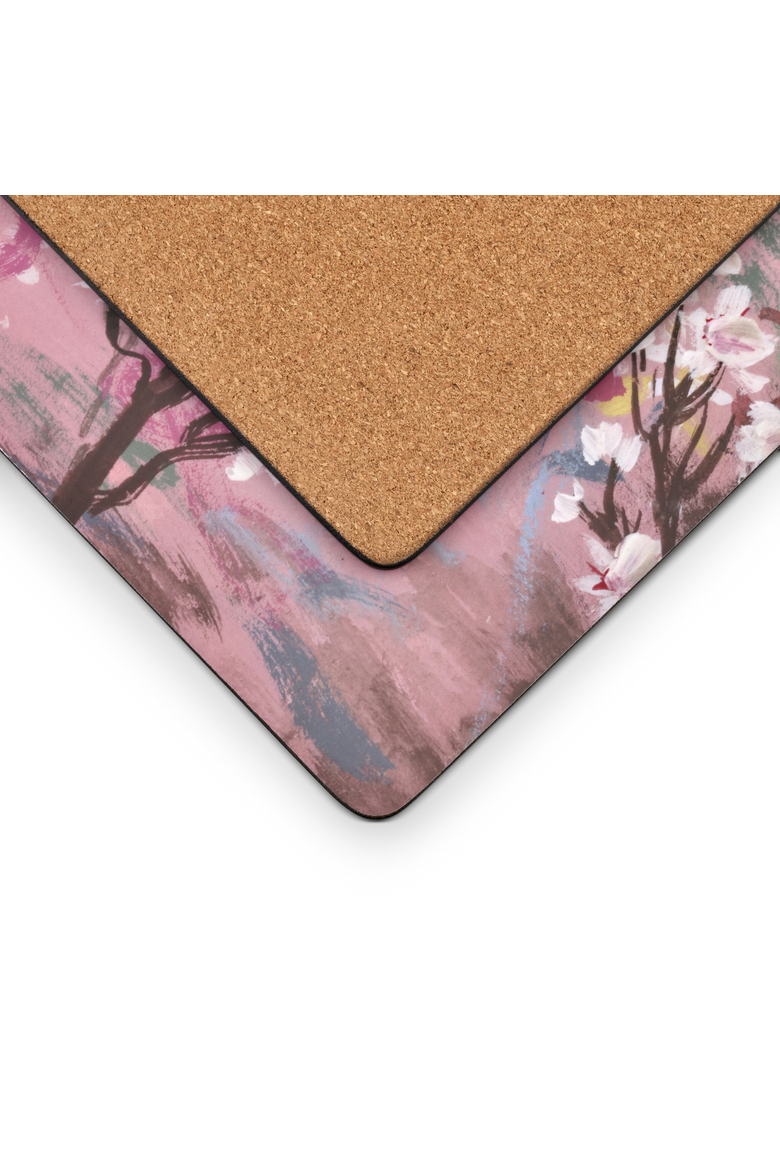 Emerging Set of 4 Cork Back Placemats, Alternate, color, Pink