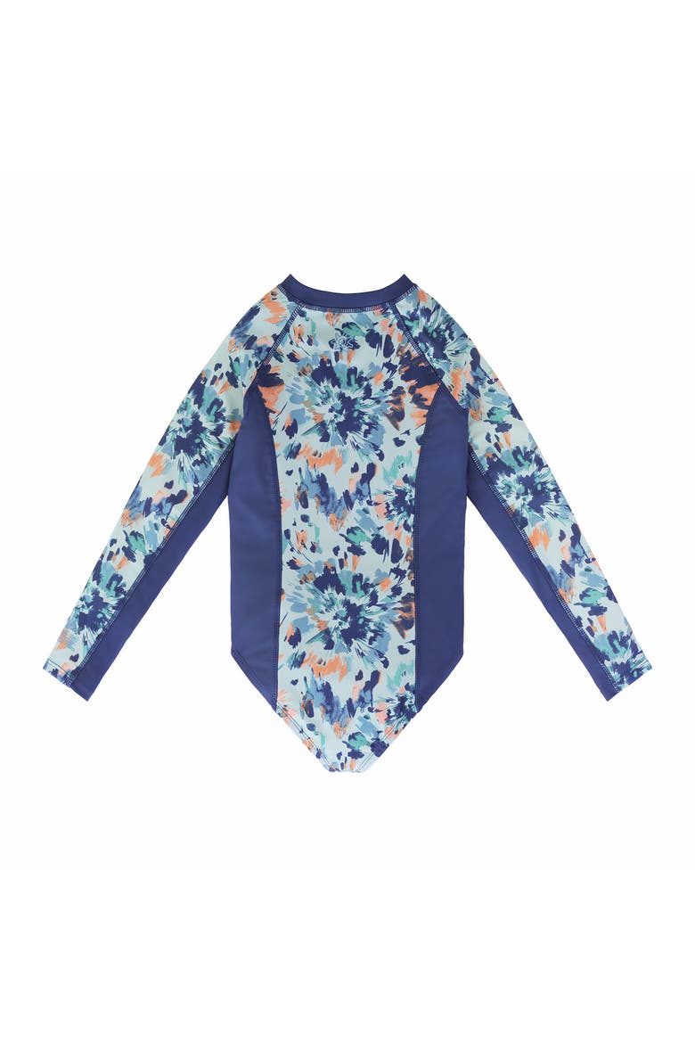 Long Sleeve Half Zip Swim Suit, Alternate, color, Yosemite Tie-Dye