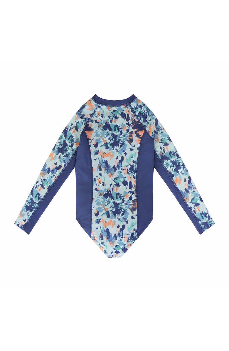 UV Skinz Long Sleeve Half Zip Swim Suit, Alternate, color, Yosemite Tie-Dye