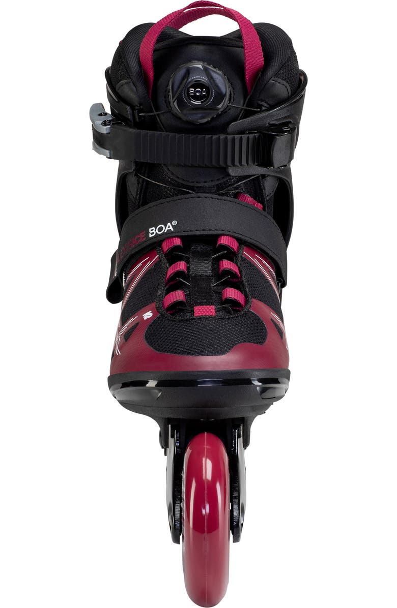 K2 Alexis 90 Boa Womens Inline Skates, Alternate, color, Black/Burgundy