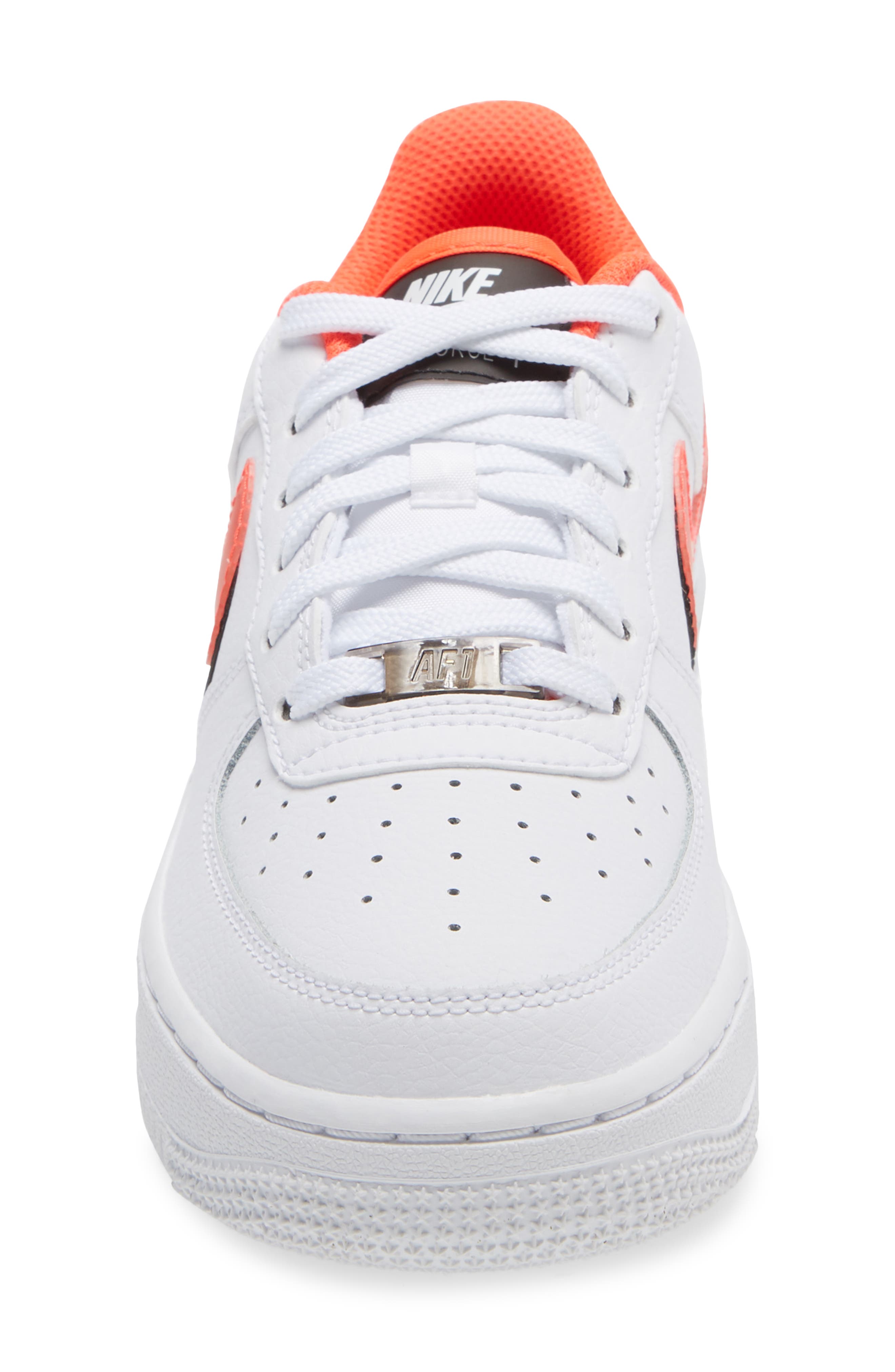 Kids' Air Force 1 LV8 Sneaker, Alternate, color, WHITE/ CRIMSON/ BLACK