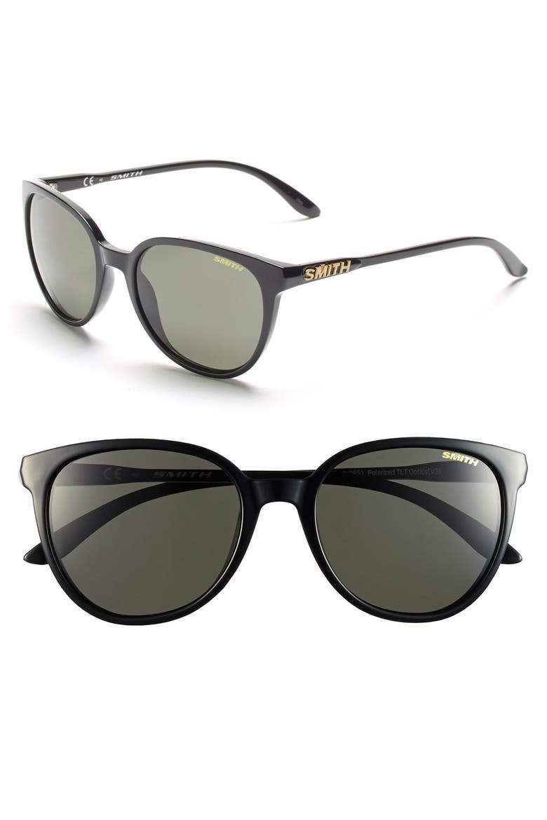 'Cheetah' 53mm Sunglasses, Main, color, BLACK/ POLAR GREY/ GREEN