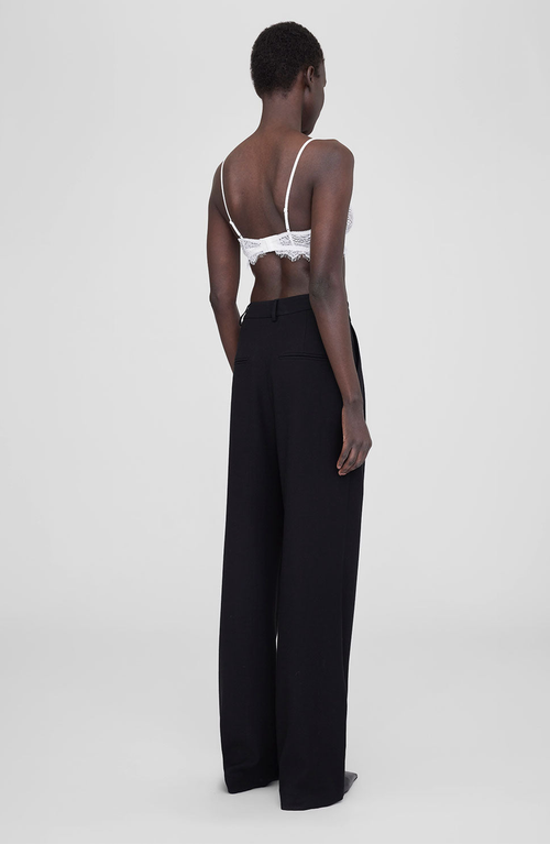 Anine Bing Semi-sheer Lace Bra With Trim