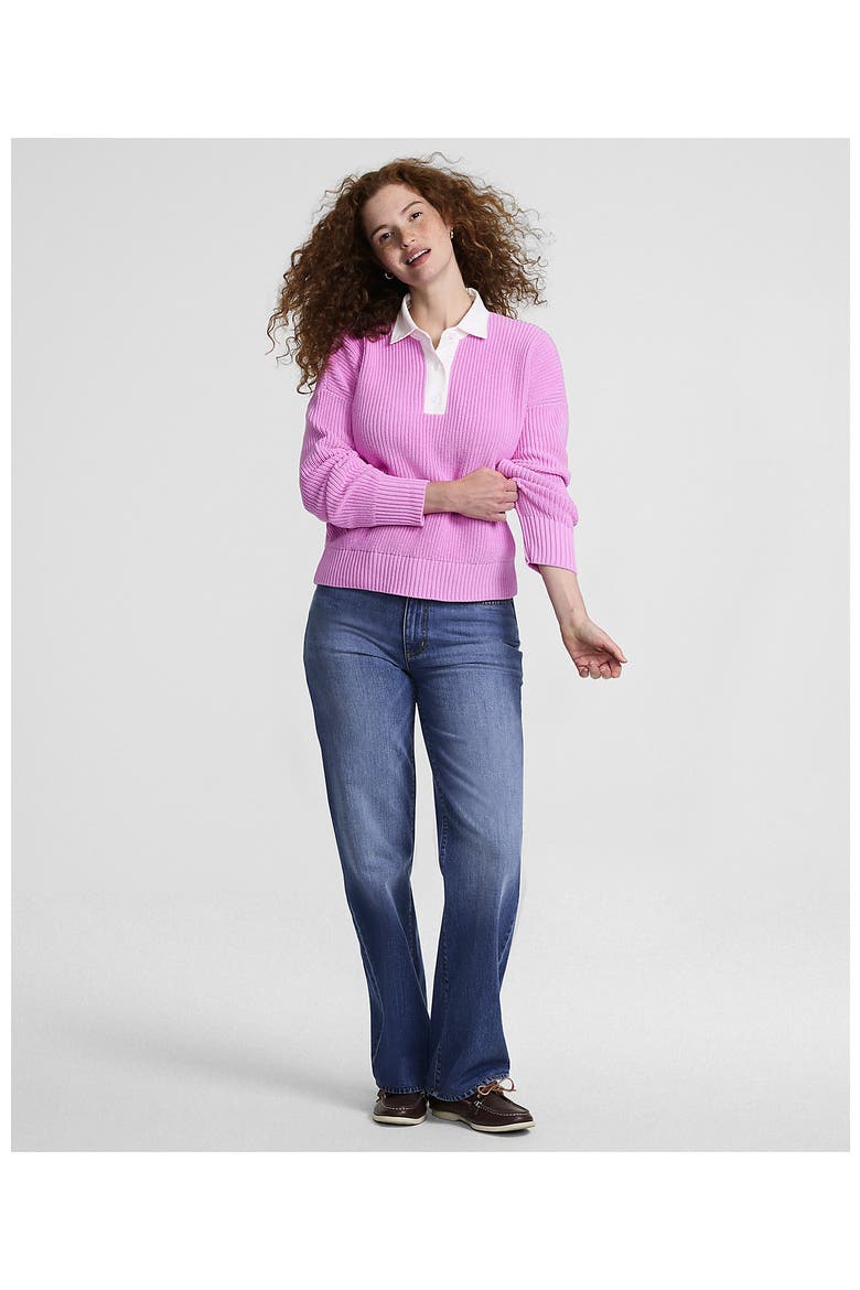 Petite Soft Denim Mid Rise Relaxed Straight Leg Jeans, Alternate, color, Indigo Tide Blue