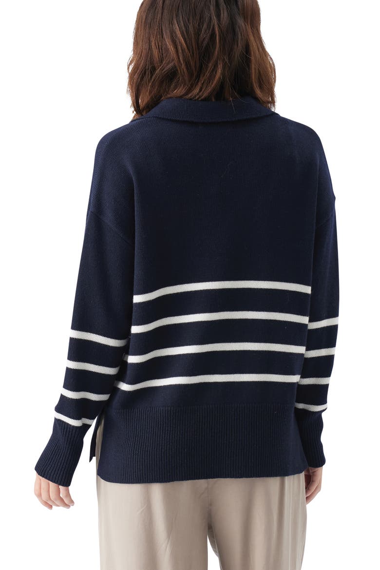 Lori Nursing Knit, Alternate, color, Navy / White