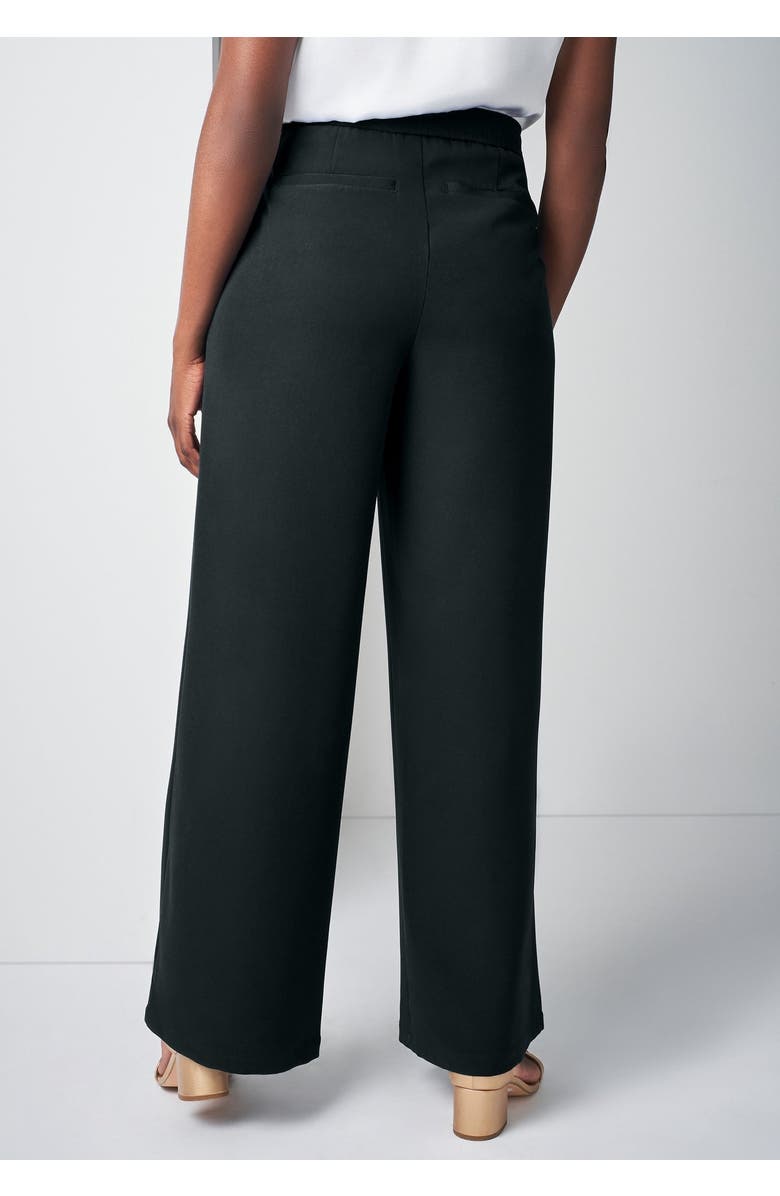 Jessica London Bi-Stretch Wide Leg Pant, Alternate, color, Black