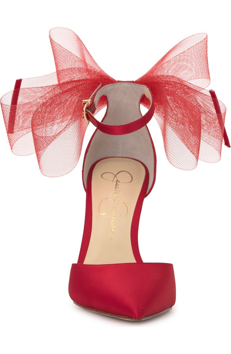 Jessica Simpson Phindies Ankle Strap Pointed Toe Pump, Alternate, color, Red Muse